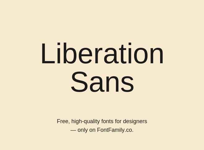 Liberation Sans Font