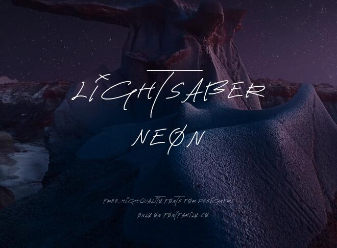 Lightsaber Neon Font
