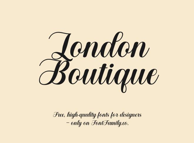 London Boutique Font