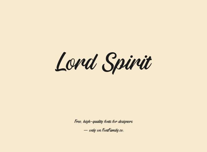 Lord Spirit Font