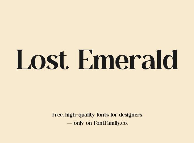 Lost Emerald Font