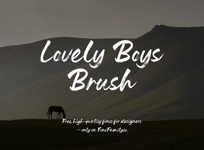 Lovely Boys Brush Font
