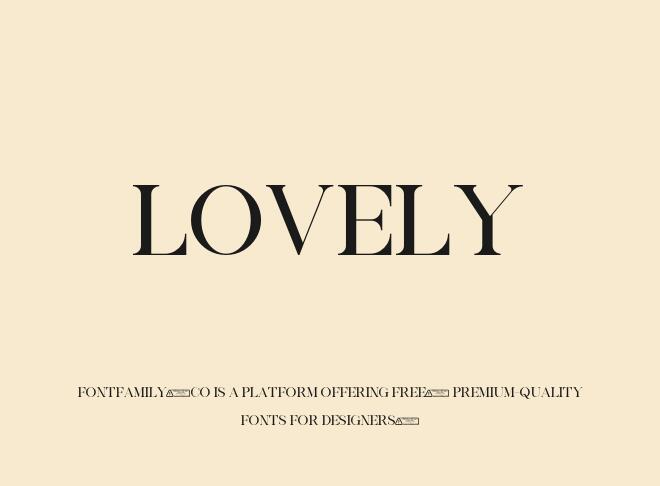 Lovely Font