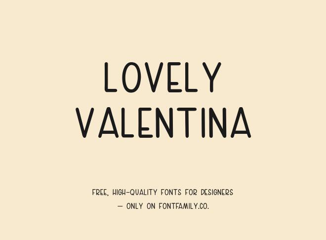 Lovely Valentina Font