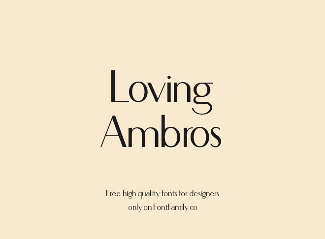 Loving Ambros Font