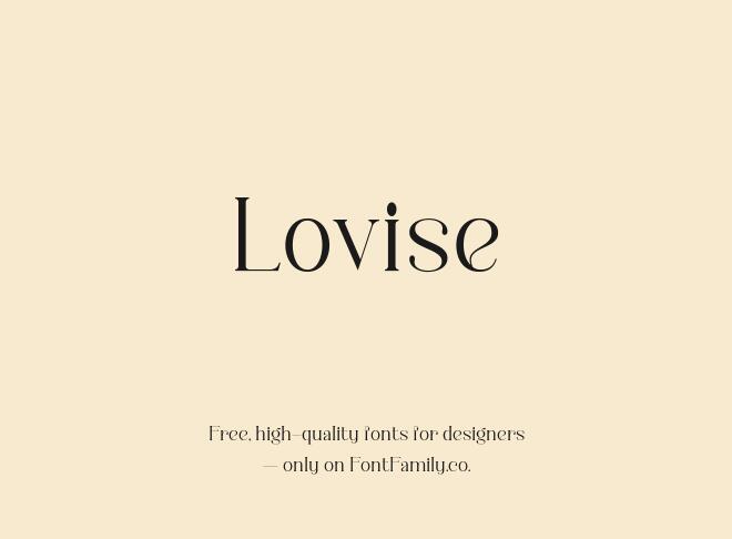 Lovise Font