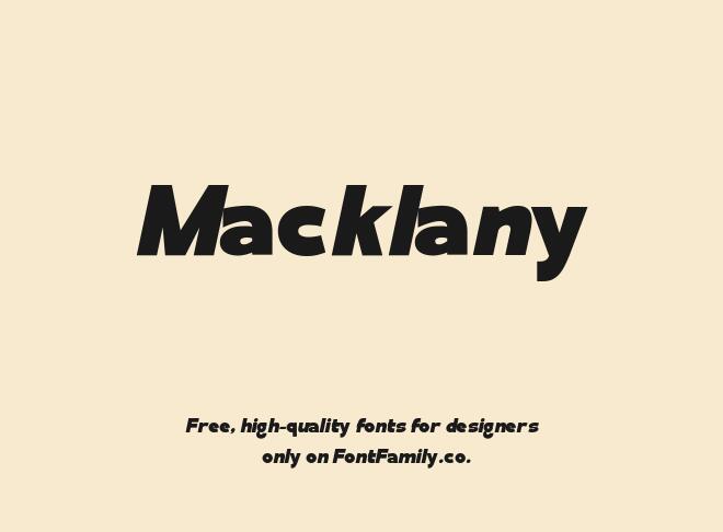 Macklany Font
