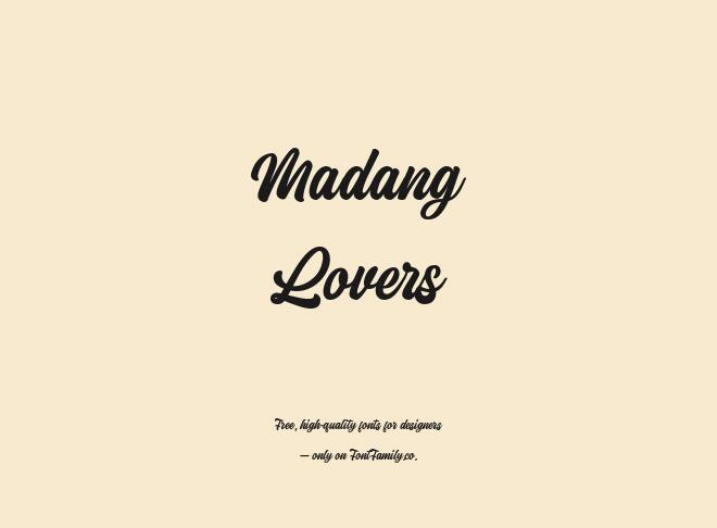Madang Lovers Font