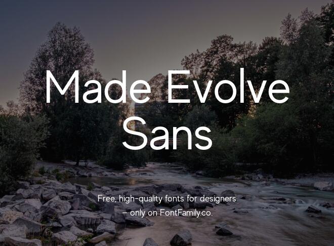 Made Evolve Sans Font