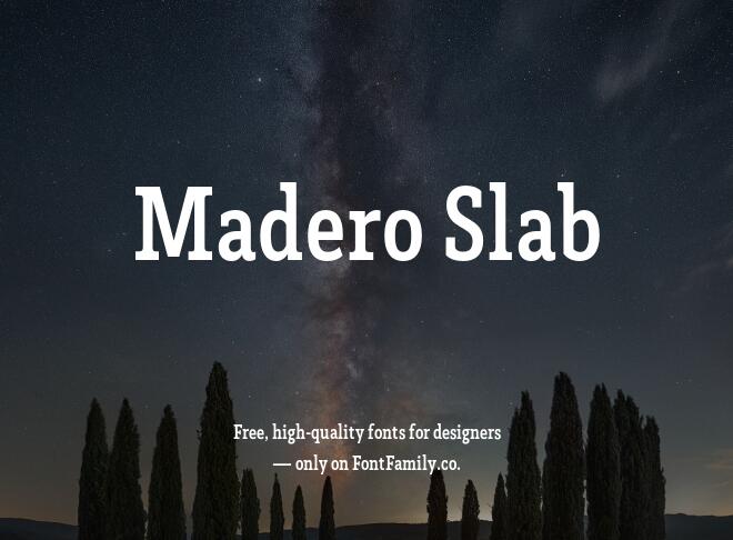 Madero Slab Font