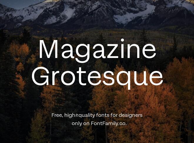 Magazine Grotesque Font