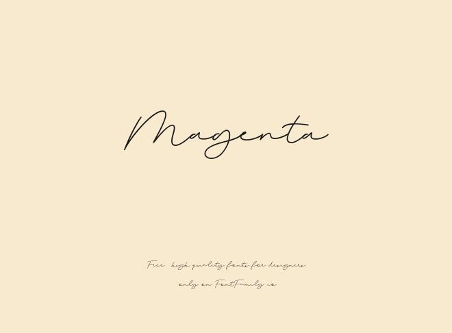 Magenta Font