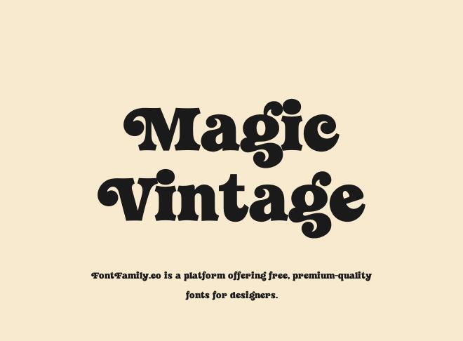 Magic Vintage Font