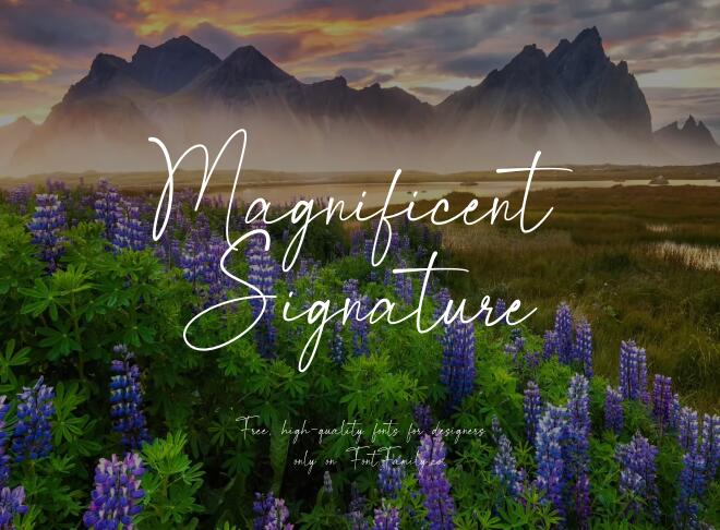 Magnificent Signature Font