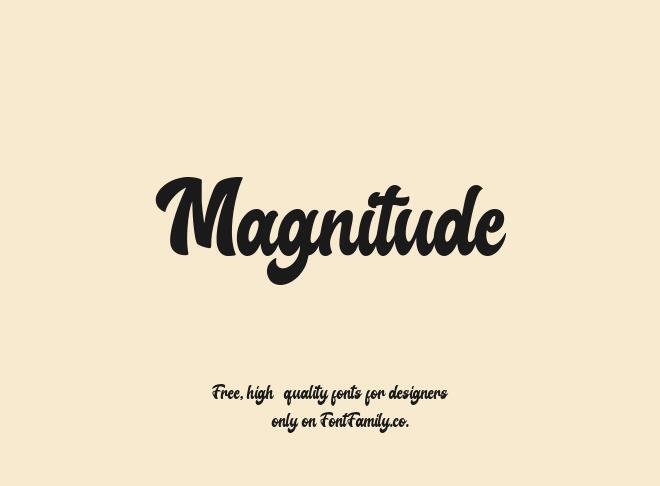 Magnitude Font
