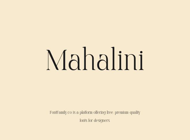 Mahalini Font
