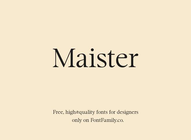 Maister Font