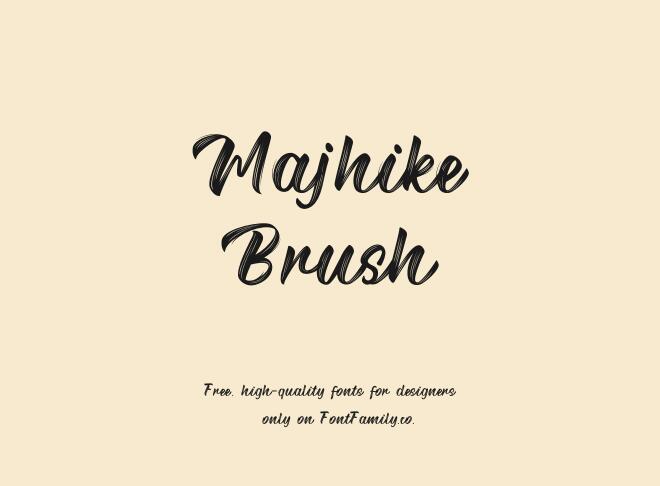 Majhike Brush Font