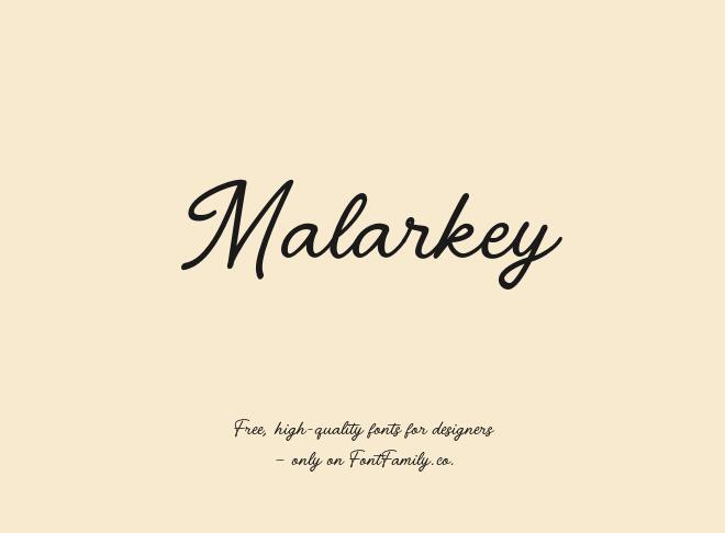 Malarkey Font