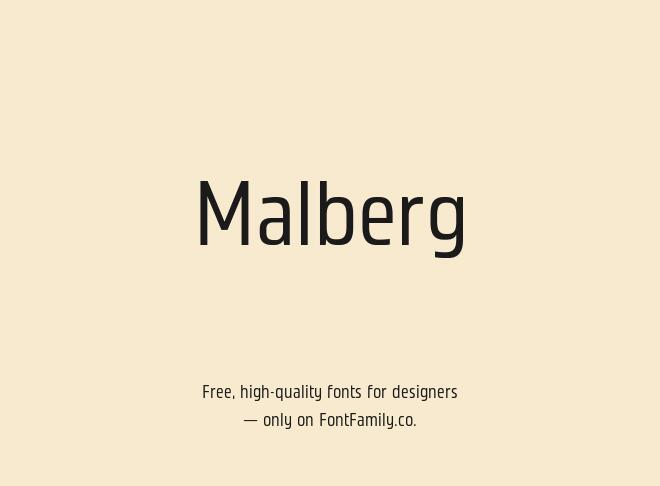 Malberg Font