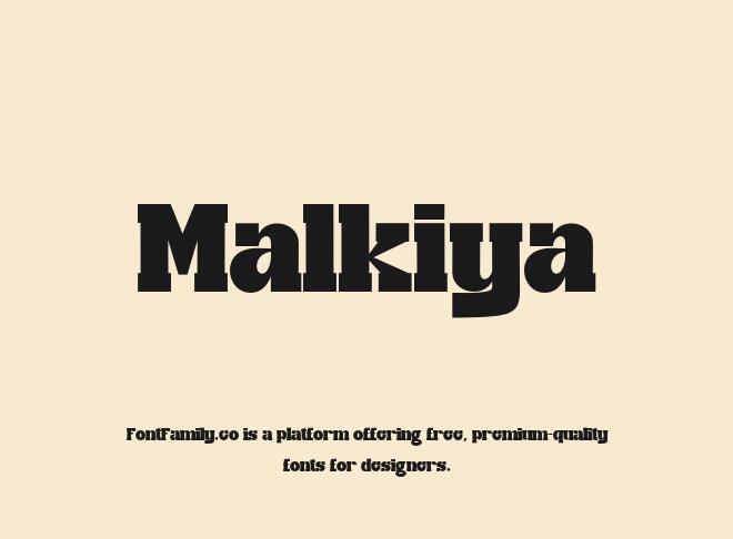 Malkiya Font