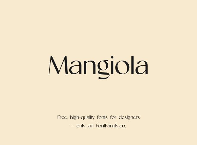 Mangiola Font