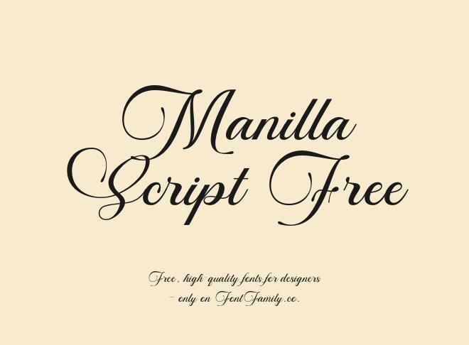 Manilla Script Free Font