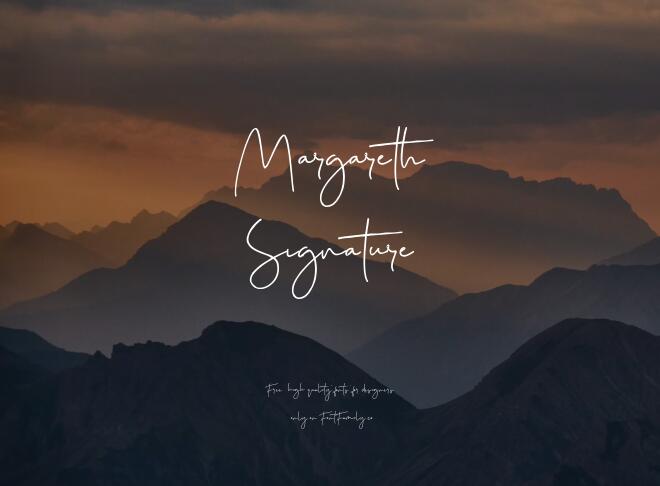 Margareth Signature Font