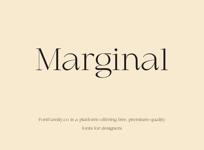 Marginal Font