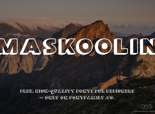 Maskoolin Font