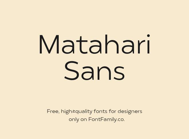 Matahari Sans Font