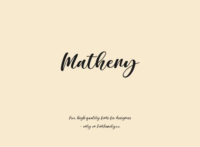 Matheny Font