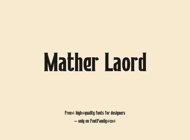 Mather Laord Font