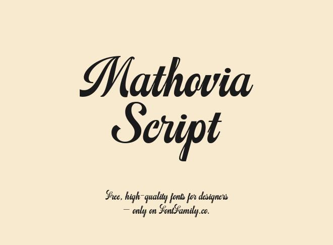 Mathovia Script Font