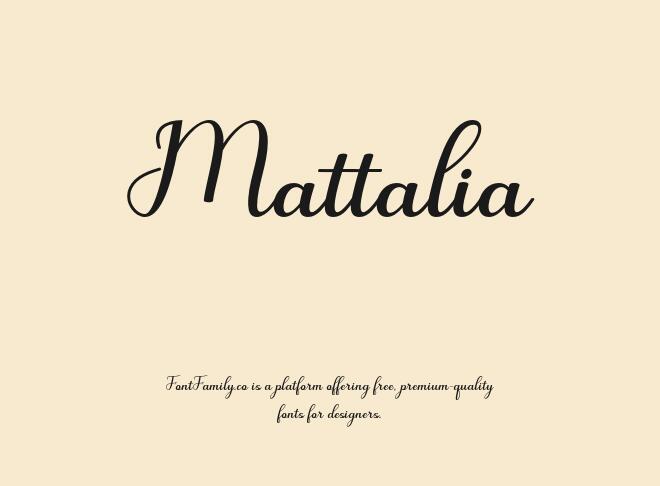 Mattalia Font