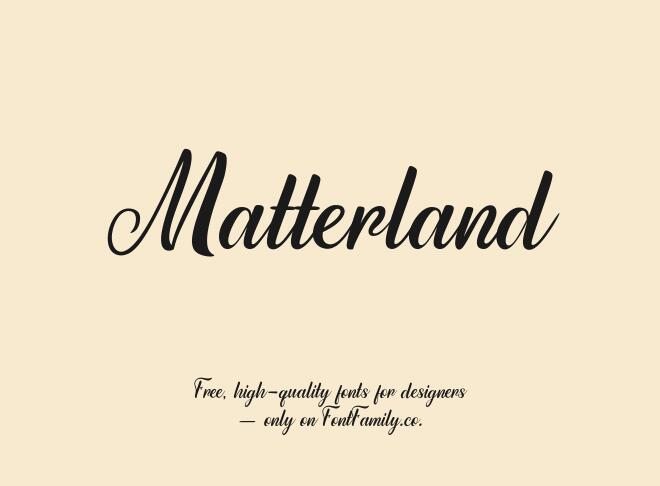 Matterland Font