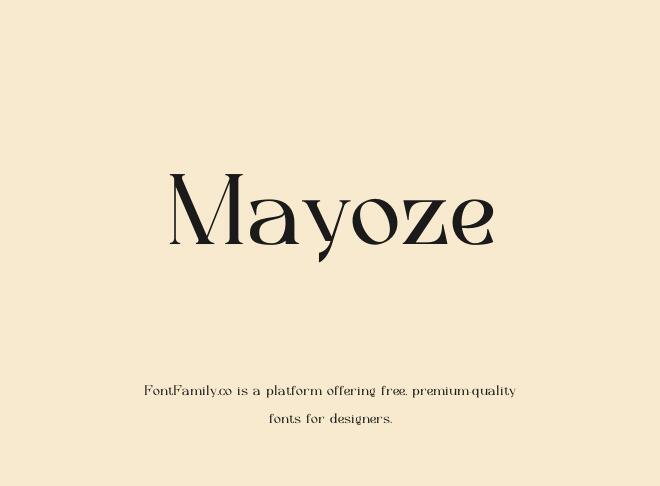 Mayoze Font