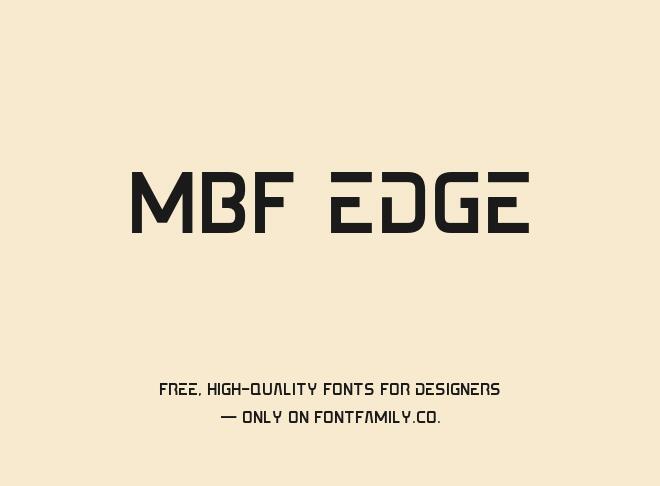 Mbf Edge Font
