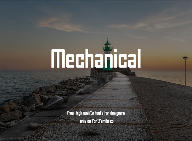 Mechanical Font