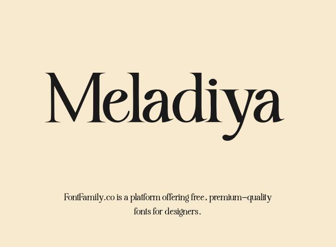 Meladiya Font