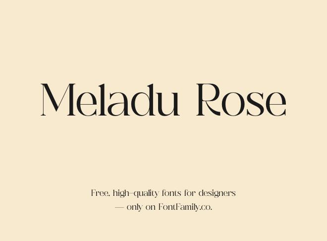 Meladu Rose Font