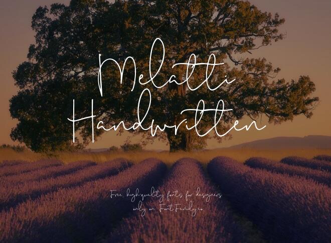 Melatti Handwritten Font