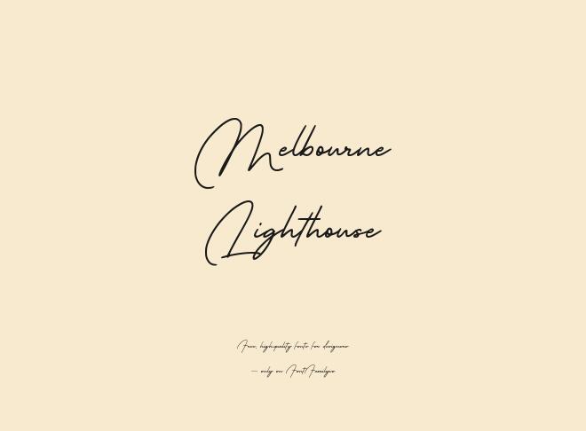 Melbourne Lighthouse Font