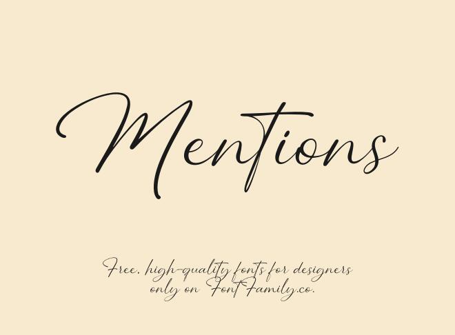 Mentions Font