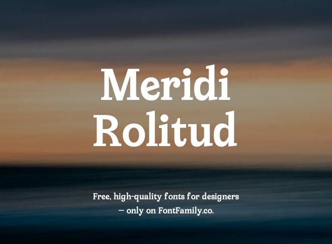 Meridi Rolitud Font