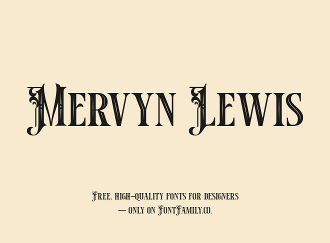Mervyn Lewis Font