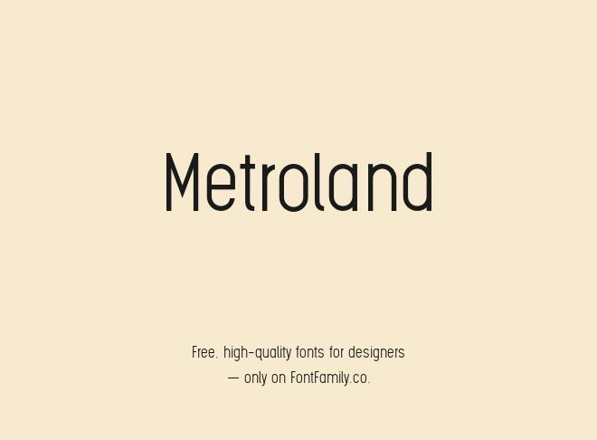 Metroland Font