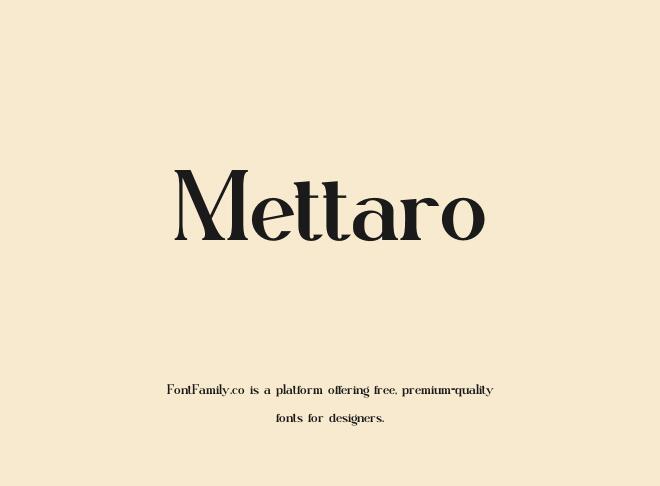Mettaro Font