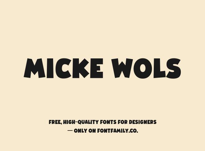 Micke Wols Font