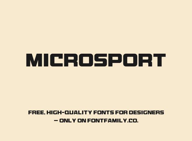 Microsport Font